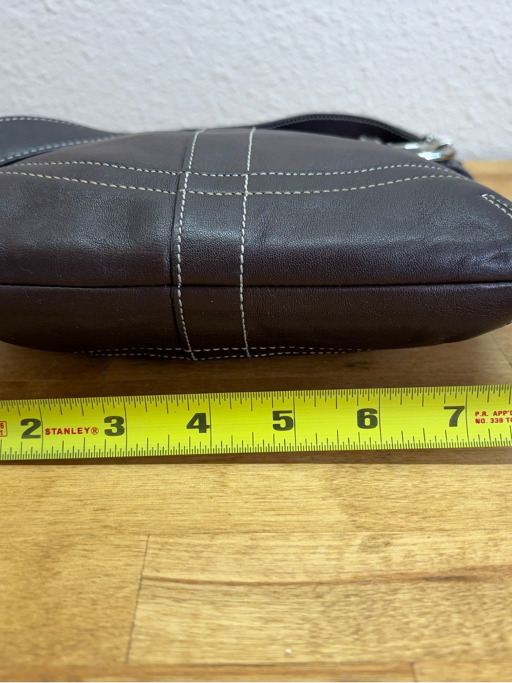 Vintage Coach Soho Slim Duffle Brown Leather Buckle Shoulder Bag Y2K 1453 - Picture 7 of 13